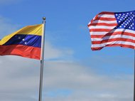 Флаги США и Венесуэлы