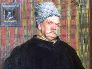 Сергей Малютин. "Король репортёров" (портрет Владимира Гиляровского). 1915