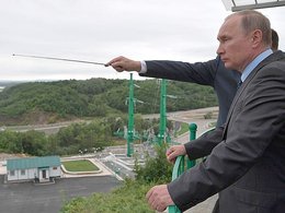 Владимир Путин на Нижне-Бурейской ГЭС