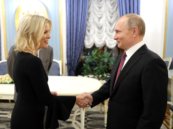 Владимир Путин с журналистом американского телеканала NBC Мегин Келли