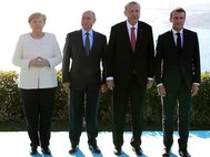 Меркель, Путин, Эрдоган и Макрон в Стамбуле