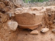 Останки орнамента, найденные при раскопках