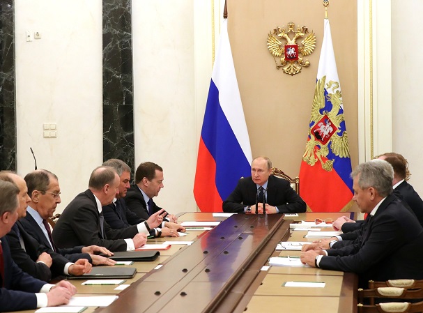 Владимир Путин на заседании Совбеза РФ