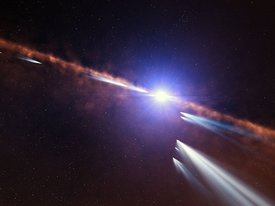 Вокруг звезды созвездия Живописца вращается два семейства комет