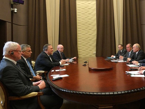 Встреча Майка Помпео с Владимиром Путиным