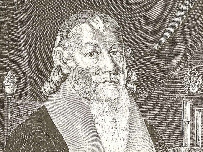 Педер Винструп, епископ Лунда. Гравюра XVII века