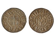 Монета с именами Карла Великого и Фастрады